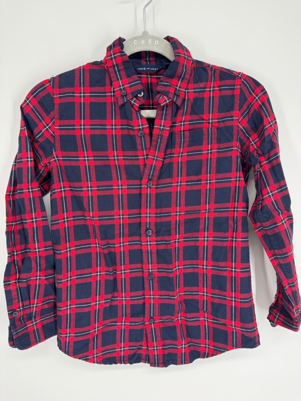 Janie and Jack Boys Plaid Button-Up Shirt